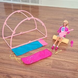 1990 Camp Barbie Doll with Tent Frame & Accessories – Vintage Outdoor Adventure